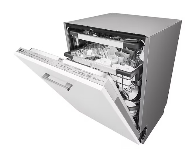 LG DB425TXS beépíthető mosogatógép, 14 teríték, inverter motor, 3 kosár, automatikus ajtónyitás, Wifi, 59.8x55.4x81.5 cm