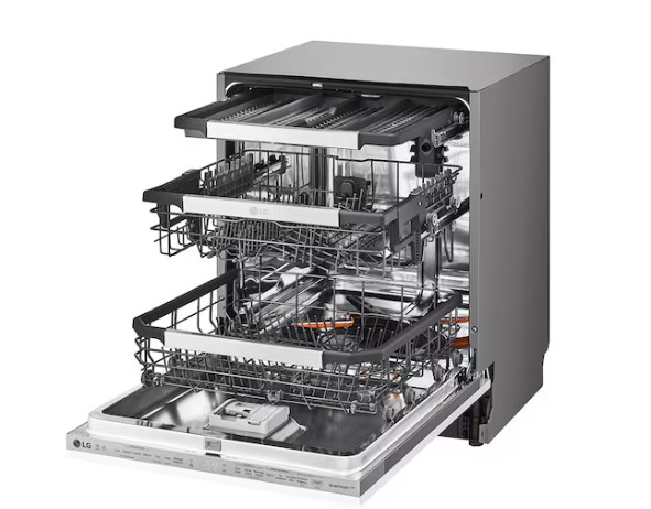 LG DB425TXS beépíthető mosogatógép, 14 teríték, inverter motor, 3 kosár, automatikus ajtónyitás, Wifi, 59.8x55.4x81.5 cm