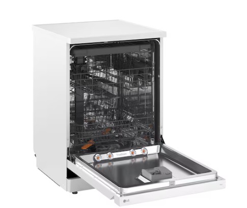 LG DF273FWS mosogatógép, 14 teríték, inverter motor, Wifi, automatikus ajtónyitás, 3 kosár, 60x60x85 cm