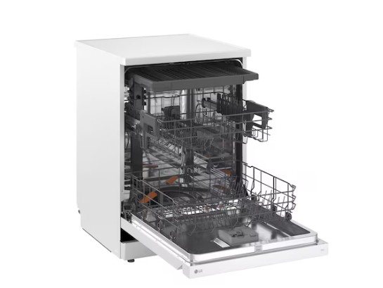 LG DF273FWS mosogatógép, 14 teríték, inverter motor, Wifi, automatikus ajtónyitás, 3 kosár, 60x60x85 cm