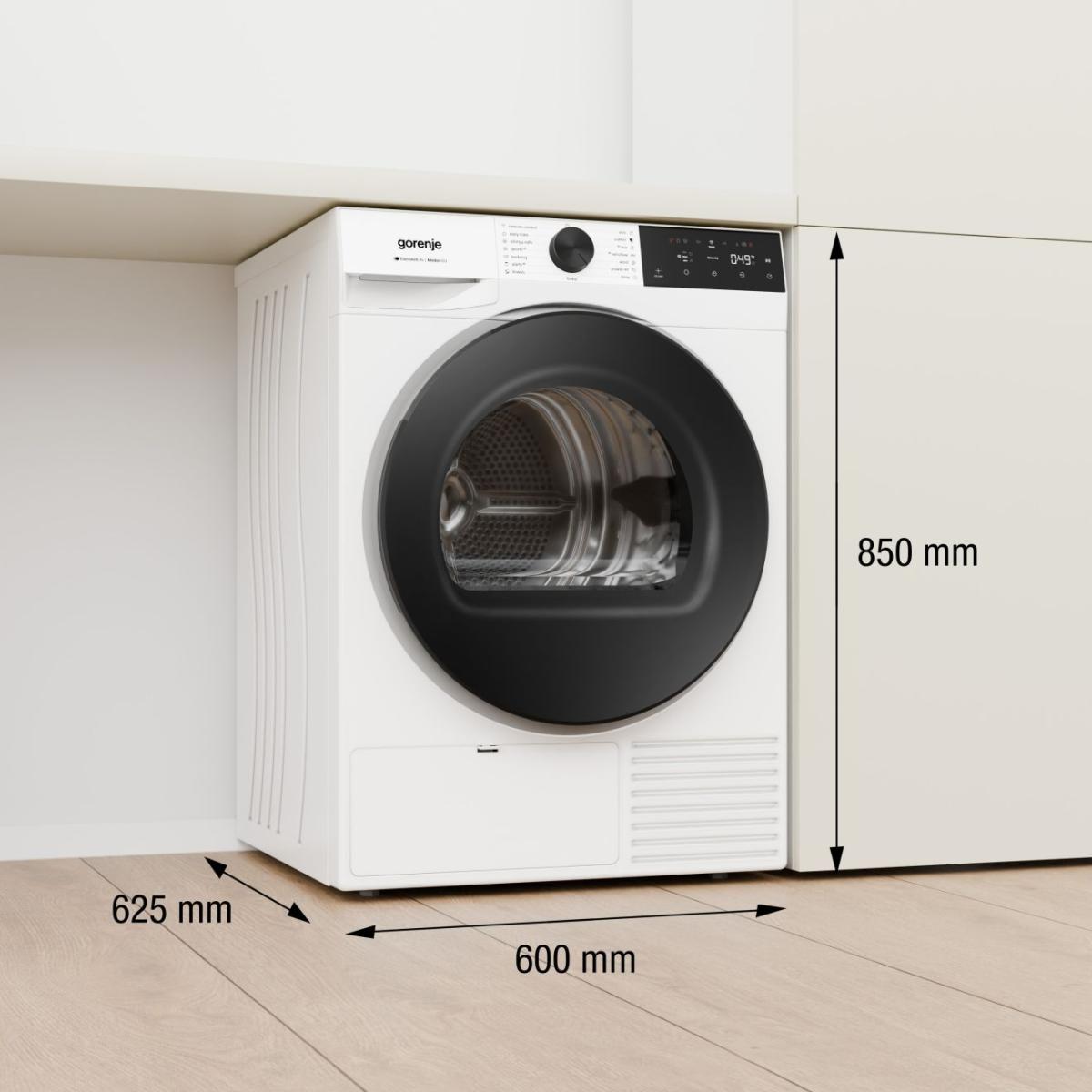 Gorenje DG41DP hőszivattyús szárítógép, 10 kg, Wifi, inverter motor, 60x62.5x85 cm