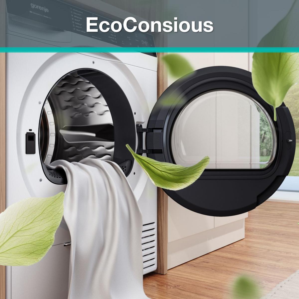 Gorenje DG69CPS hőszivattyús szárítógép, 9 kg, Wifi, gőz, inverter motor, 60x62.5x85 cm