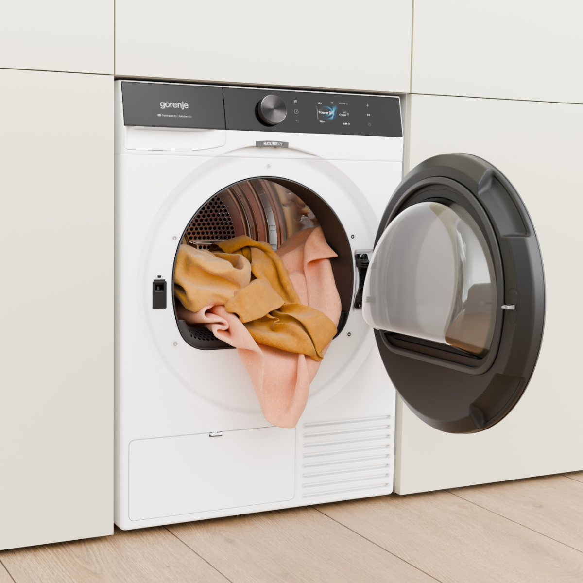 Gorenje DG81DP hőszivattyús szárítógép, 10 kg, Wifi, inverter motor, 60x62.5x85 cm