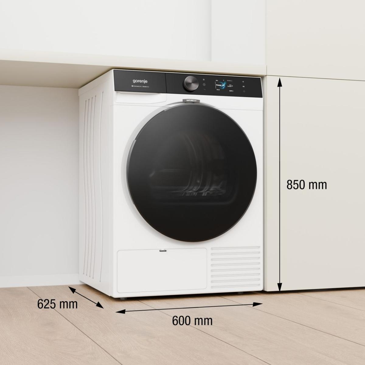 Gorenje DG89CPS hőszivattyús szárítógép, 9 kg, Wifi, gőz, inverter motor, 60x62.5x85 cm