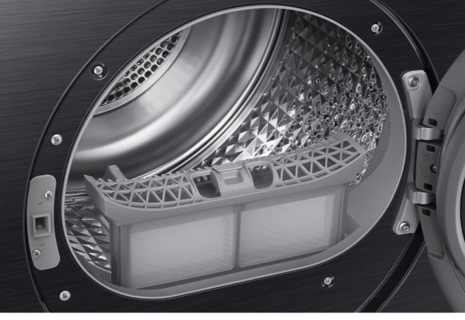 Samsung DV90DG52A0ABLE hőszivattyús szárítógép, 9 kg, Wifi, inverter motor, 60x65x85 cm, fekete szín 