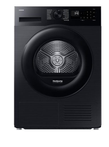 Samsung DV90DG52A0ABLE hőszivattyús szárítógép, 9 kg, Wifi, inverter motor, 60x65x85 cm, fekete szín 