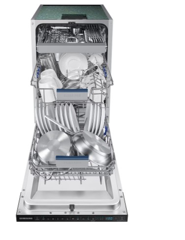 Samsung DW50DG450B00LE teljesen beépíthető mosogatógép, 10 teríték, 3 kosár, automatikus ajtónyitás, 45x55x82 cm