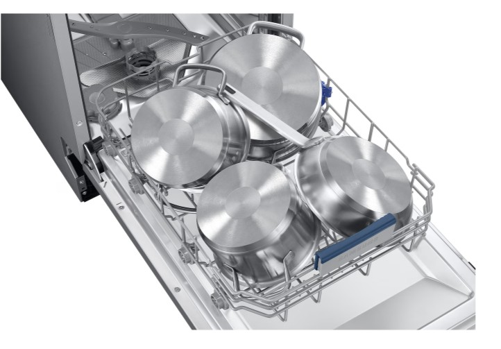 Samsung DW50DG450B00LE teljesen beépíthető mosogatógép, 10 teríték, 3 kosár, automatikus ajtónyitás, 45x55x82 cm