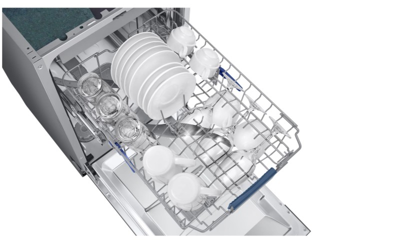Samsung DW50DG450B00LE teljesen beépíthető mosogatógép, 10 teríték, 3 kosár, automatikus ajtónyitás, 45x55x82 cm