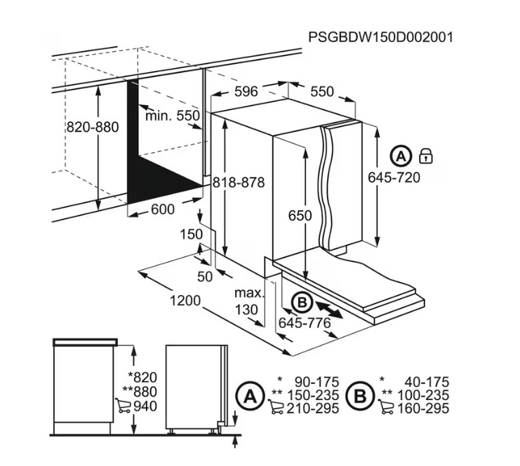 Electrolux EES48401L teljesen beépíthető mosogatógép, 3 kosár, 14 teríték, automatikus ajtónyitás, 59.6x55x81.8 cm 