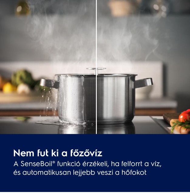 Electrolux EIS62453IT beépíthető indukciós kerámialap, 58x51x4.4 cm, fekete szín 