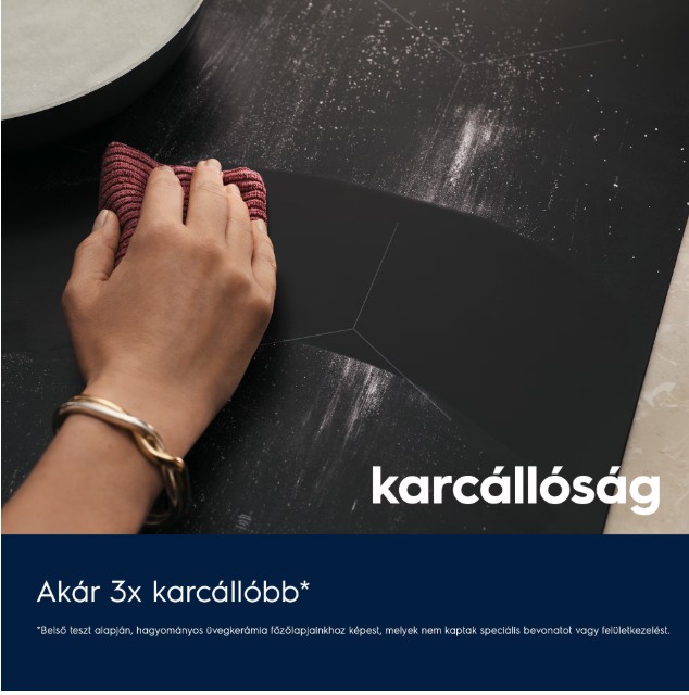 Electrolux EIT60433CT beépíthető indukciós kerámialap, 59x52x4.4 cm, matt fekete szín 