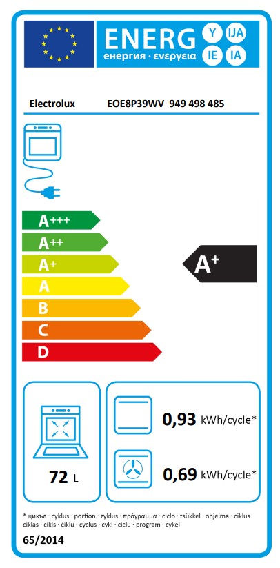 Electrolux EOE8P39WV beépíthető sütő, 72L, Wifi, pirolitikus tisztítás, 59.6x56.9x59.4 cm, fehér szín