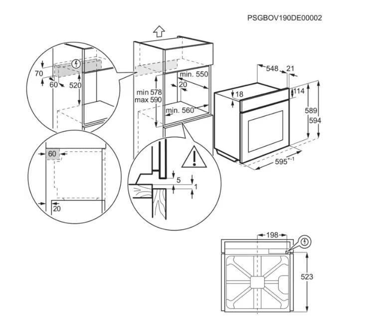 Electrolux EOE8P39WV beépíthető sütő, 72L, Wifi, pirolitikus tisztítás, 59.6x56.9x59.4 cm, fehér szín