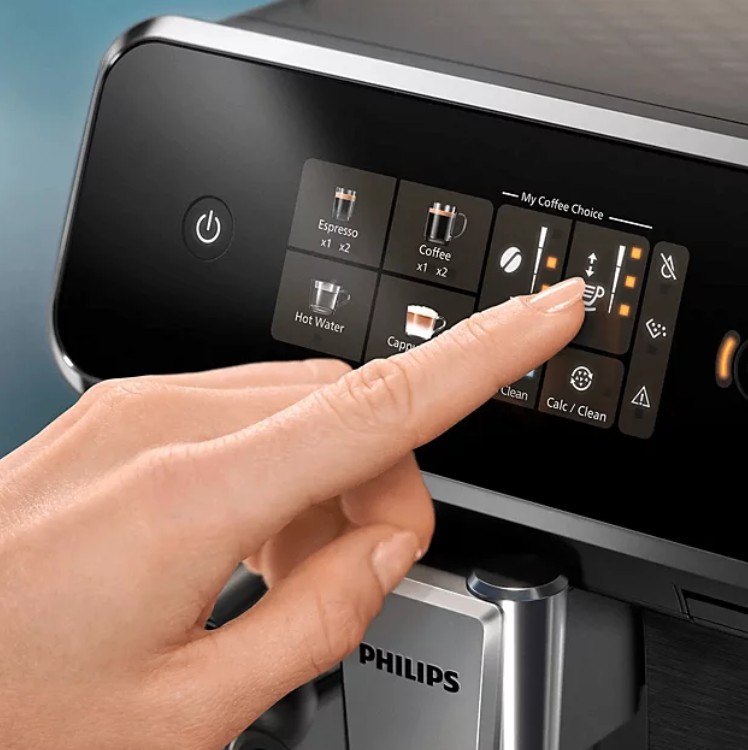 Philips EP2334/10 Series 2300 automata kávéfőző, 1500W, 1.8L, fekete és fényes kasmírszürke szín 
