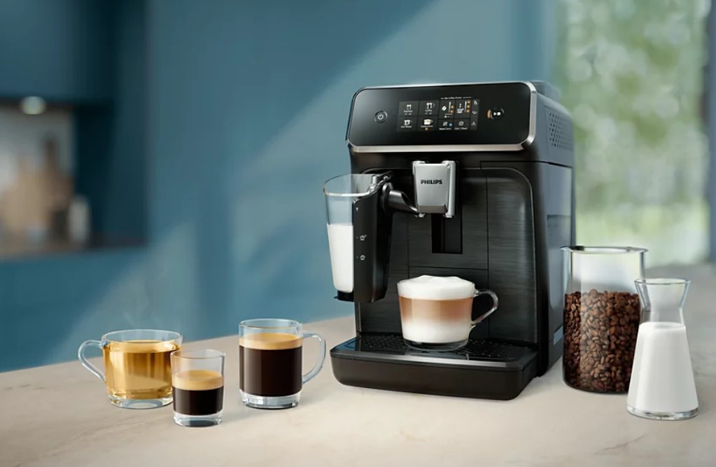 Philips EP2334/10 Series 2300 automata kávéfőző, 1500W, 1.8L, fekete és fényes kasmírszürke szín 