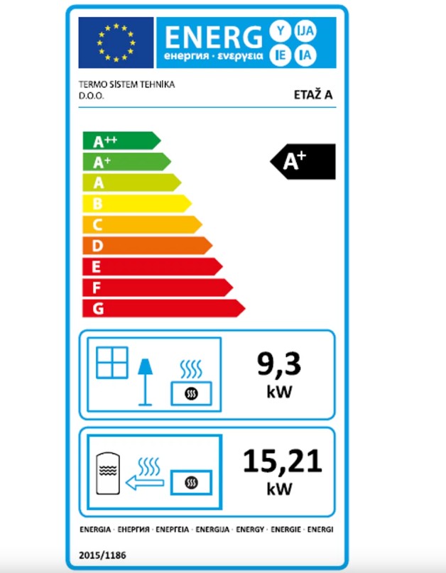 Termo Etaz A N csempés vízteres kandalló 24.5 kW (bézs) 