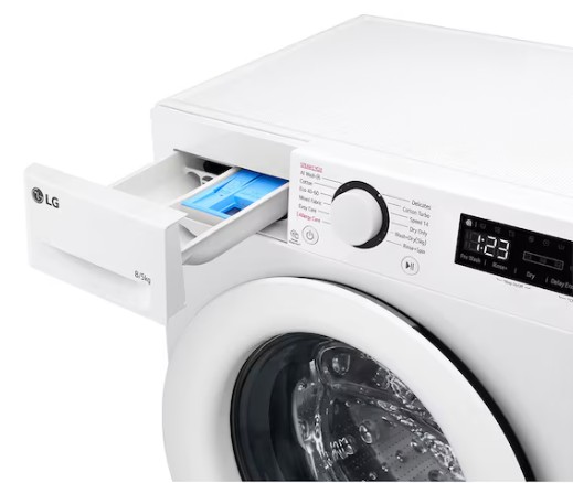 LG F2DR508SWW mosó-szárítógép, 8/5 kg, inverter motor, 60x47.5x85 cm