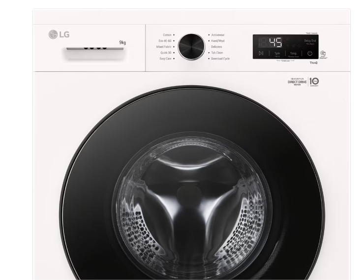 LG F4X1009NMB elöltöltős mosógép, 9 kg, Wifi, inverter motor, 60x55x85 cm