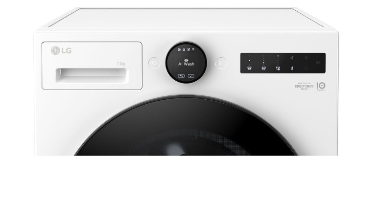LG F4X7011TWB elöltöltős mosógép, 11 kg, inverter motor, Wifi, gőz, 60x56.5x85 cm