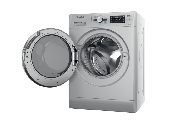 Whirlpool FFWDB964489SBSVEE mosó-szárítógép, 9/6 kg, gőz, inverter motor, 59.5x54x85 cm, ezüst szín