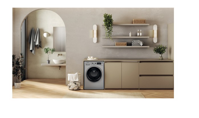 Whirlpool FFWDB964489SBSVEE mosó-szárítógép, 9/6 kg, gőz, inverter motor, 59.5x54x85 cm, ezüst szín