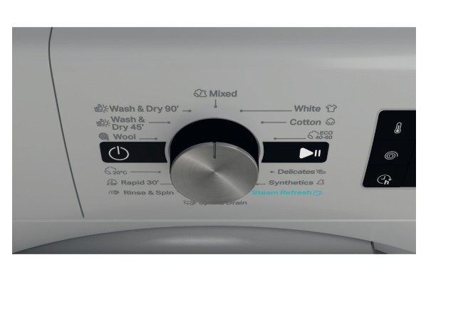 Whirlpool FFWDB964489SBSVEE mosó-szárítógép, 9/6 kg, gőz, inverter motor, 59.5x54x85 cm, ezüst szín