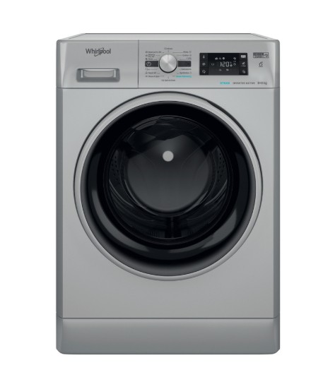 Whirlpool FFWDB964489SBSVEE mosó-szárítógép, 9/6 kg, gőz, inverter motor, 59.5x54x85 cm, ezüst szín