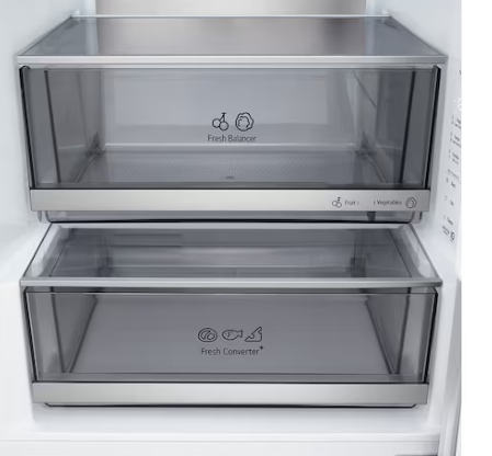 LG GBBS726CSW alulfagyasztós kombinált hűtőszekrény, 262/113L, Wifi, Smart Inverter Kompresszor, 59.7x67.4x203 cm