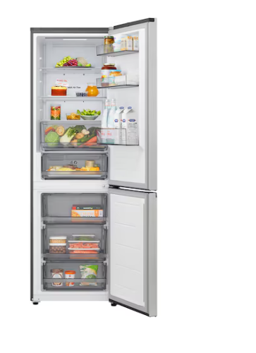 LG GBBSJ11DPY alulfagyasztós kombinált hűtőszekrény, 220/113L, Wifi, 59.7x67.4x186 cm, hamvas matt ezüst szín