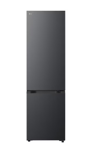 LG GBBSJ2CCEP alulfagyasztós kombinált hűtőszekrény, 262/113L, Wifi, Smart Inverter Kompresszor, 59.7x67.4x203 cm, matt fekete szín 
