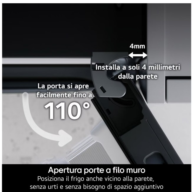LG GBBW322CPY Total No Frost alulfagyasztós kombinált hűtőszekrény, 326/139L, Wifi, Smart Inverter Kompresszor, 69.7x70.4x203 cm, prime silver szín 