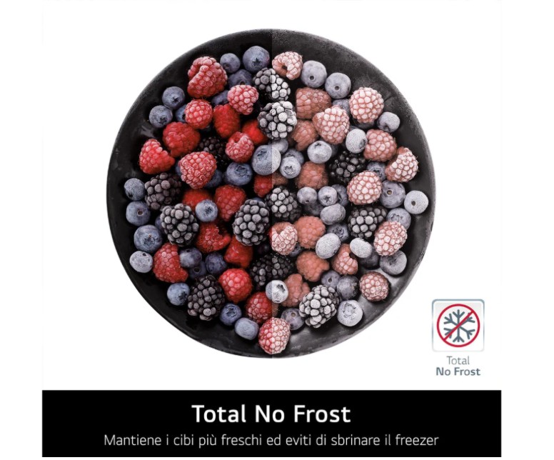 LG GBBW322CPY Total No Frost alulfagyasztós kombinált hűtőszekrény, 326/139L, Wifi, Smart Inverter Kompresszor, 69.7x70.4x203 cm, prime silver szín 