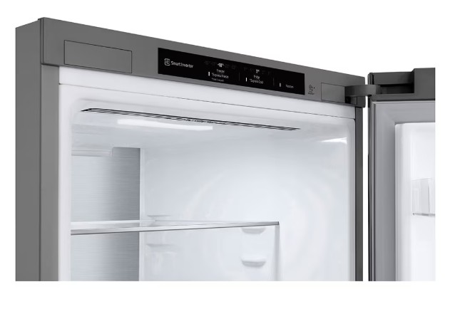 LG GBV7280AMB alulfagyasztós kombinált hűtőszekrény, 277/110L, Smart Inverter Kompresszor, 59.5x67.5x203 cm, ragyogó metál szín 
