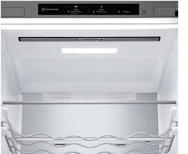 LG GBV7280AMB alulfagyasztós kombinált hűtőszekrény, 277/110L, Smart Inverter Kompresszor, 59.5x67.5x203 cm, ragyogó metál szín 