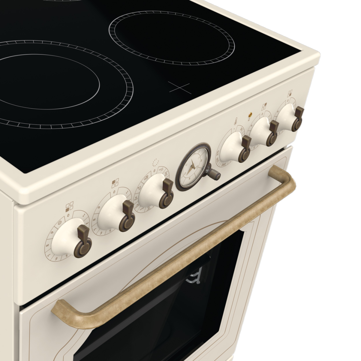 Gorenje GECS5B70CLI kerámialapos elektromos tűzhely extra gőzfunkcióval Classico Design, 70L, 50x59.4x85 cm