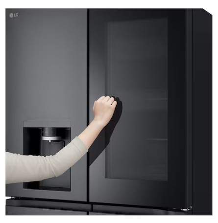 LG GMK960EV2E side by side hűtőszekrény francia ajtós kialakítással, Lineáris Inverter Kompresszor, Wifi, 91.4x72.9x179.2 cm, fémes fekete szín 