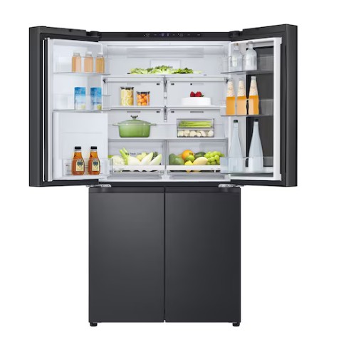 LG GMK960EV2E side by side hűtőszekrény francia ajtós kialakítással, Lineáris Inverter Kompresszor, Wifi, 91.4x72.9x179.2 cm, fémes fekete szín 