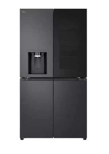 LG GMK960EV2E side by side hűtőszekrény francia ajtós kialakítással, Lineáris Inverter Kompresszor, Wifi, 91.4x72.9x179.2 cm, fémes fekete szín 