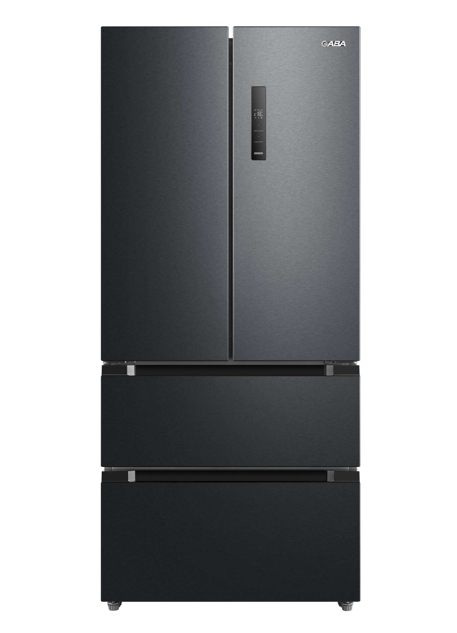 Gaba GMR-516DXE No Frost side by side hűtőszekrény francia ajtós kialakítással, 347/169L, 83.3x65.3x189.8 cm, dark inox szín 
