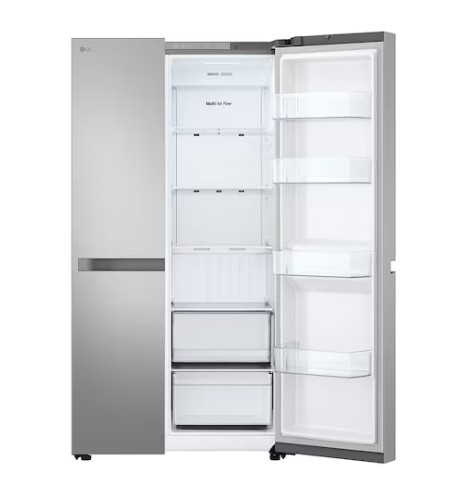 LG GSBC40PYPE side by side hűtőszekrény, 423/241L, Smart Inverter Kompresszor, 91.3x73.5x179 cm, hamvas matt ezüst szín 