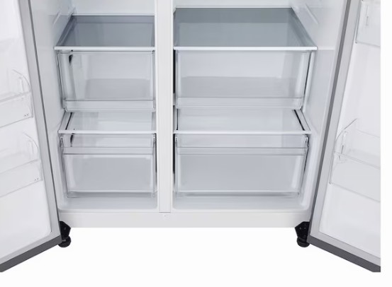 LG GSBC40PYPE side by side hűtőszekrény, 423/241L, Smart Inverter Kompresszor, 91.3x73.5x179 cm, hamvas matt ezüst szín 