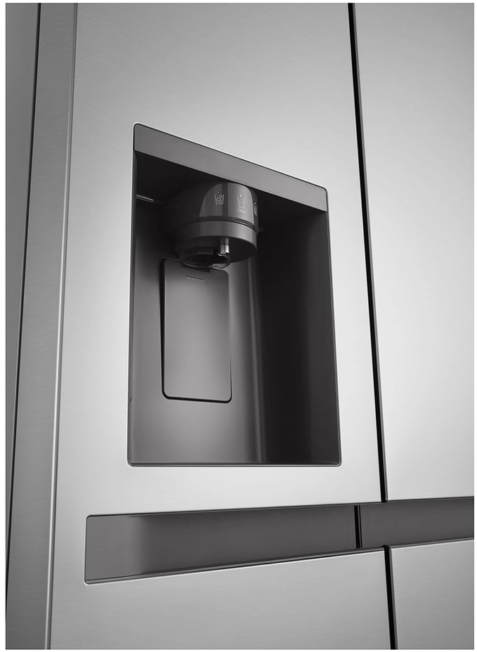 LG GSLC40PYPE side by side hűtőszekrény, 417/221L, Smart Inverter Kompresszor, 91.3x73.5x179 cm, hamvas matt ezüst szín