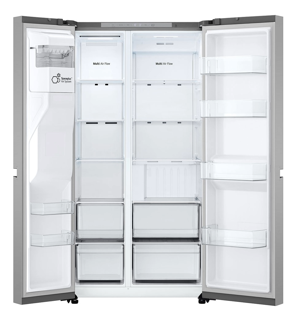LG GSLC40PYPE side by side hűtőszekrény, 417/221L, Smart Inverter Kompresszor, 91.3x73.5x179 cm, hamvas matt ezüst szín