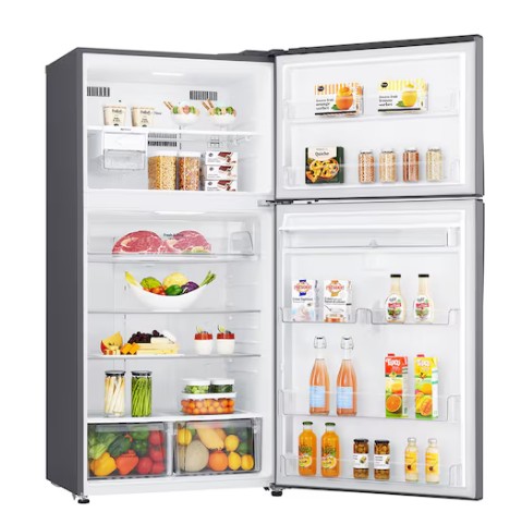 LG GTF916PZPED felülfagyasztós kombinált hűtőszekrény, 418/174L, Smart Inverter Kompresszor, Wifi, 86x73x184 cm, hamvas matt ezüst szín 