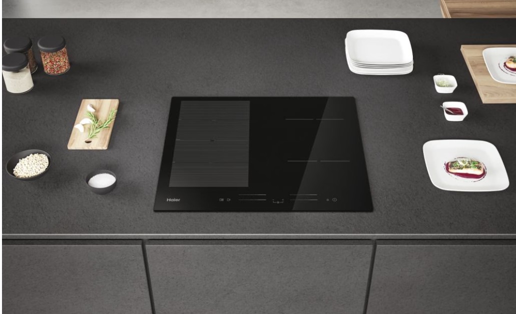 Haier HAFRSJ64MC beépíthető indukciós kerámialap, 59x52x5.6 cm, fekete szín