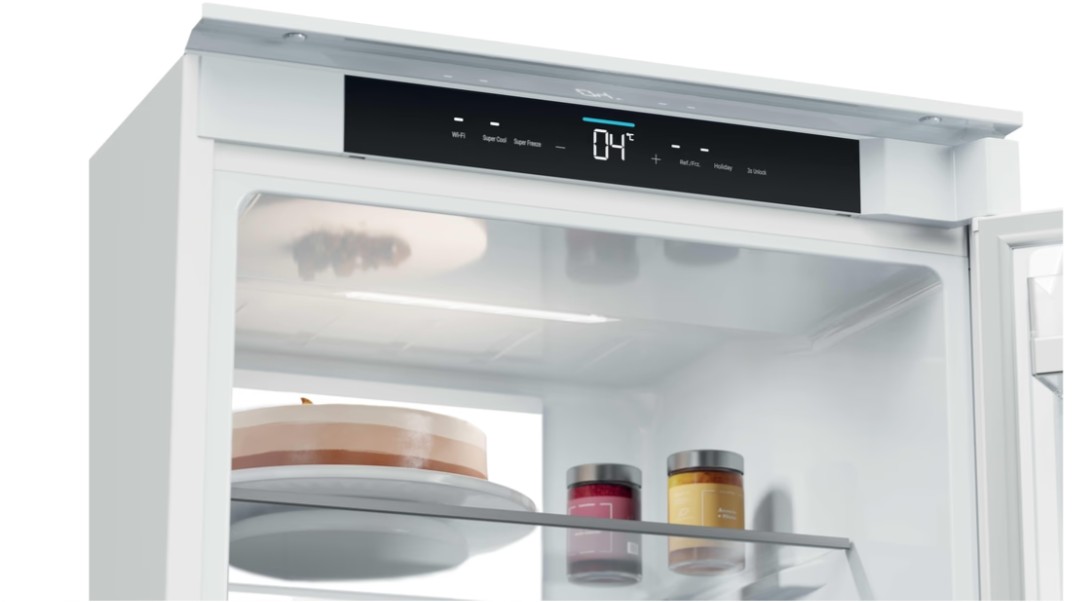 Haier HBQW7518D No Frost beépíthető alulfagyasztós kombinált hűtőszekrény, 178/73L, Wifi, 54x55x177.3 cm