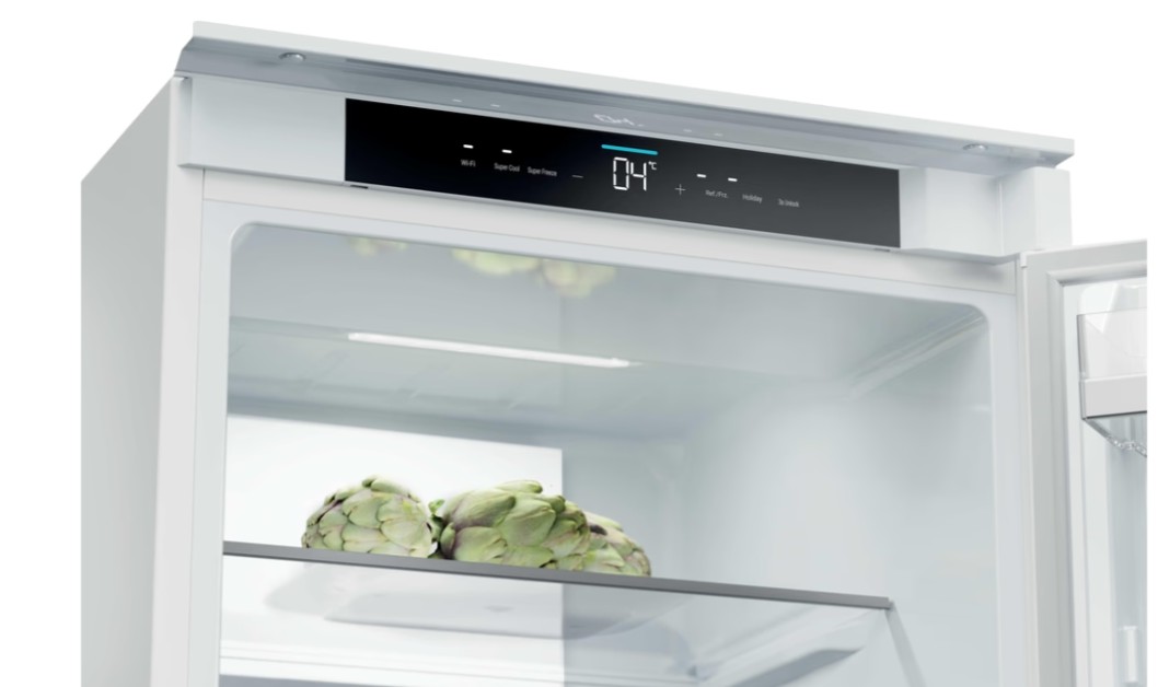 Haier HBQW7519D No Frost beépíthető alulfagyasztós kombinált hűtőszekrény, Wifi, 211/73L, 54x55x193.5 cm