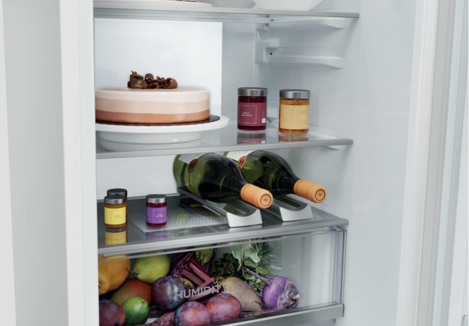 Haier HBQW7519D No Frost beépíthető alulfagyasztós kombinált hűtőszekrény, Wifi, 211/73L, 54x55x193.5 cm