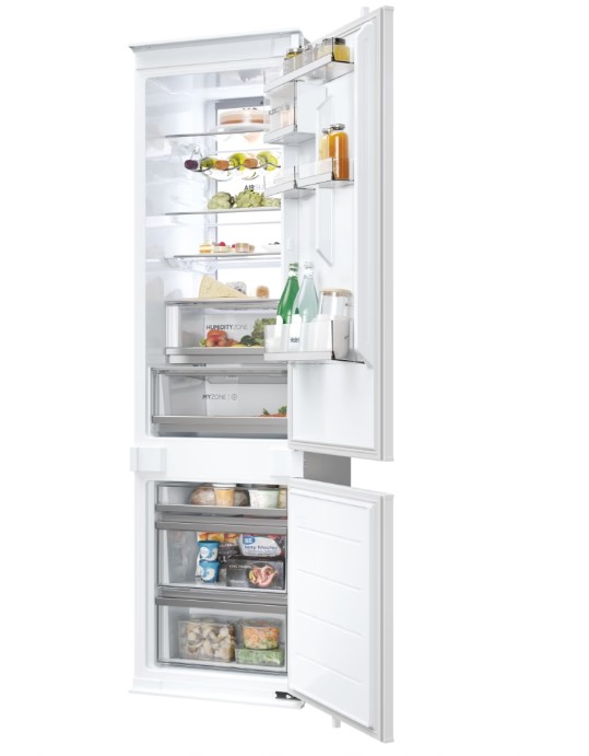 Haier HBW7519C No Frost beépíthető alulfagyasztós kombinált hűtőszekrény, 214/86L, Wifi, 54x55x193.5 cm